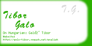 tibor galo business card